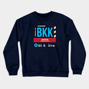 Bangkok Airport Stylish Luggage Tag (BKK) Crewneck Sweatshirt